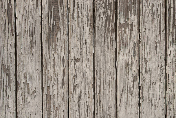 peeling geschilderd houten muur textuur achtergrond - Foto, afbeelding
