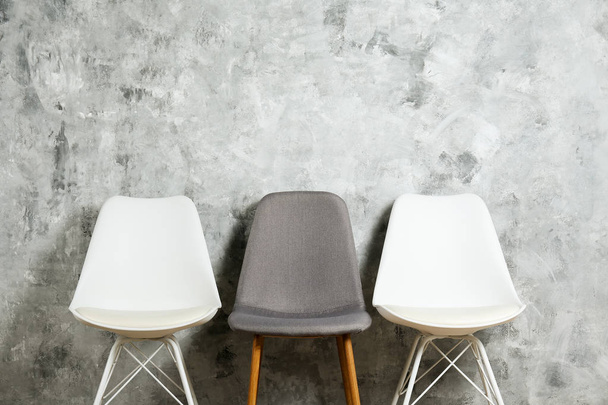 Lofty style chair with nobody sitting on it. Available seats. - 写真・画像