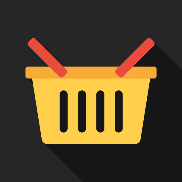 Shopping baskets icon on black background - Vector, Image