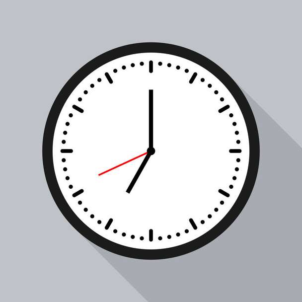 Wall clock icon on gray background - Vector, Image