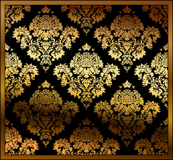 vector inconsútil fondo floral oro
 - Vector, imagen