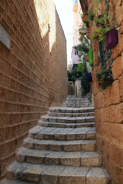 De straten van de oude stad van Jaffa, Jaffa, Joppa - een van de belangrijkste havens van ancient Israel en de oudste continu bewoonde stad ter wereld - Foto, afbeelding