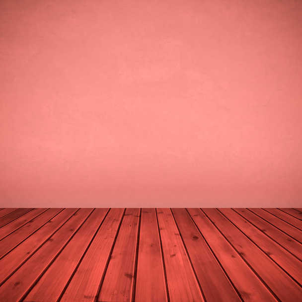 Wall and wood floor for background - Zdjęcie, obraz