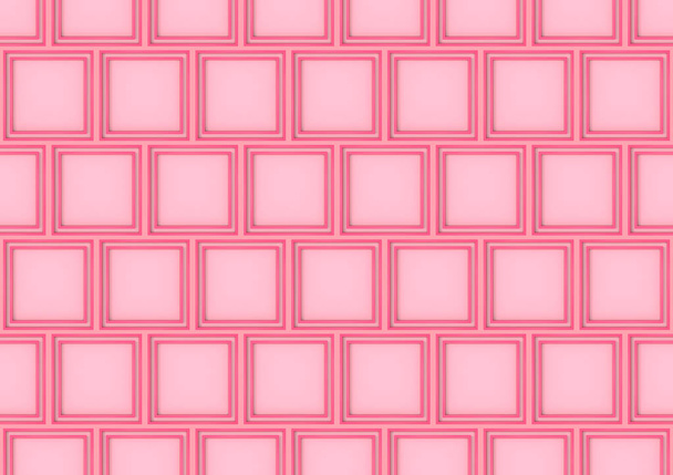 3d rendering. seamless modern sweet pastel color square pattern wall background. - Photo, Image