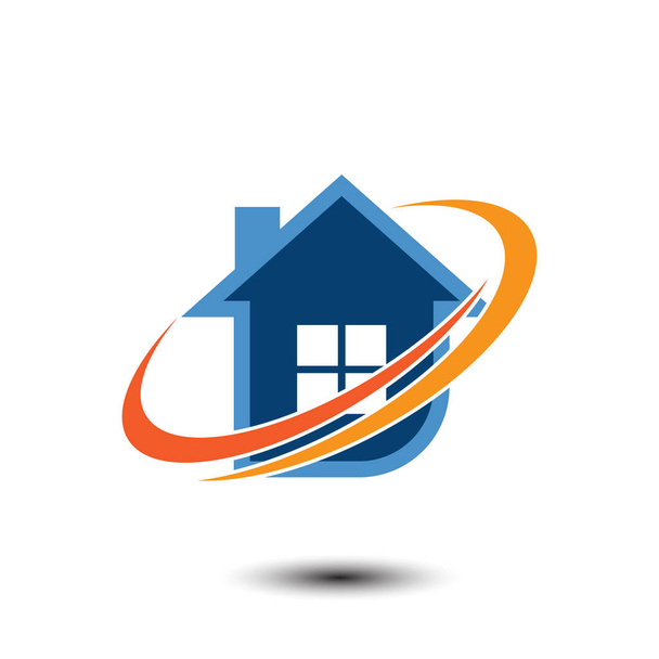 ev iş logo inşa - Vektör, Görsel