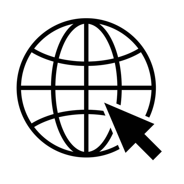 Icon des World Wide Web isoliert auf weißem Hintergrund - Vektor, Bild