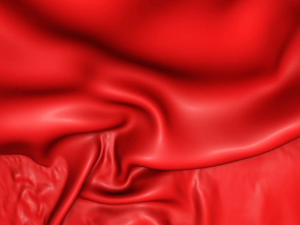 Obrus czerwony elegancja jedwab. Trade show wystawy - Zdjęcie, obraz