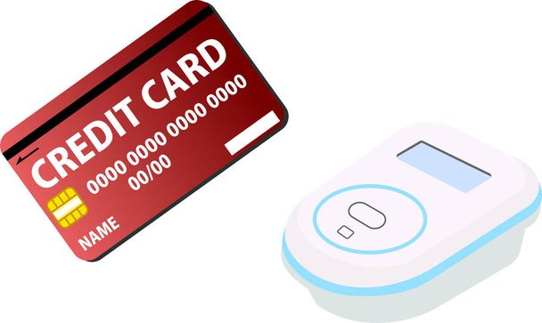 Pagamento de moeda electrónica por cartão de crédito Gradation
 - Vetor, Imagem