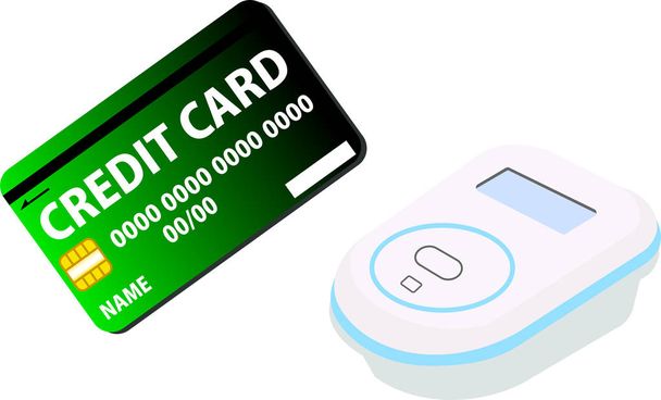 Az elektronikus pénz fokozatosság hitelkártyával történő fizetés - Vektor, kép