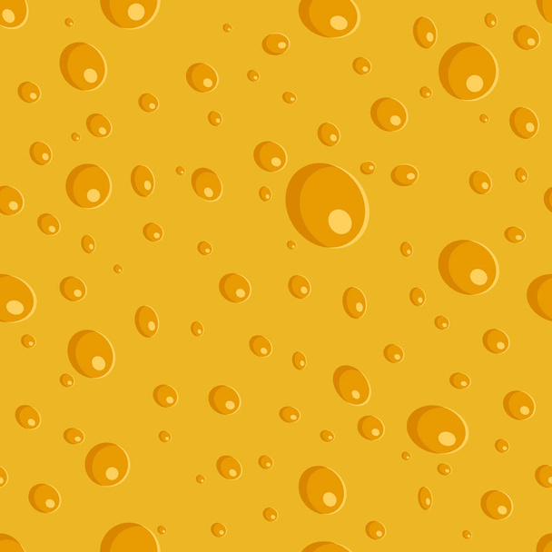 The surface of a piece of natural cheese seamless pattern with air cavities grocery background for the manufacturer of cheese products - Διάνυσμα, εικόνα