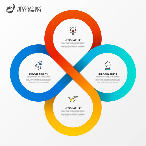 Infographic design template. Creative concept with 4 steps - Vektori, kuva