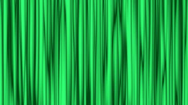 Зеленый абстрактный анимированный фон с имитацией висячих театральных занавесок с градиентным цветом с эффектом теней и объема
 - Кадры, видео