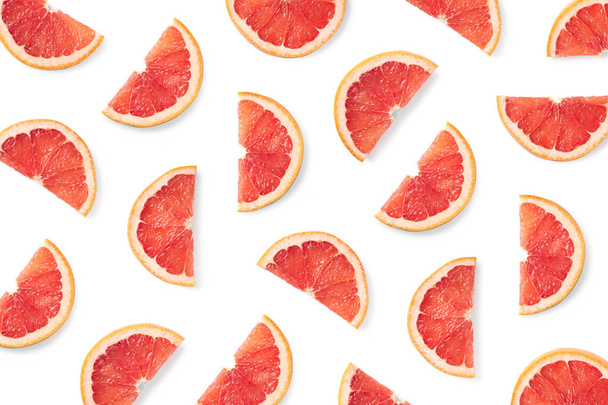 果物グレープ フルーツのスライスのパターン - 写真・画像