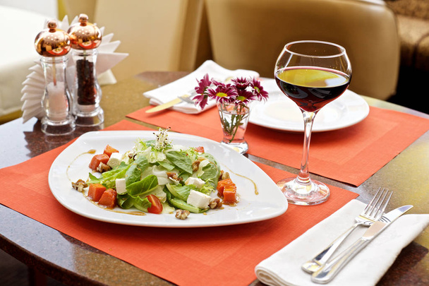 salad with mozzarella and pumpkin - Valokuva, kuva