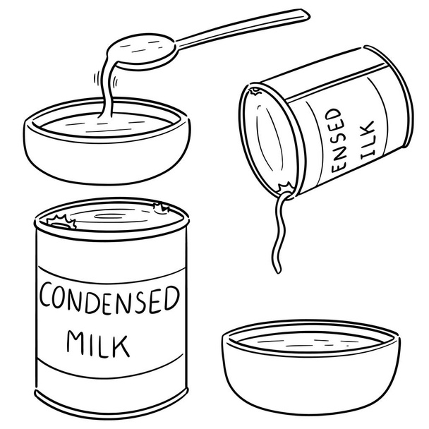 векторный набор сгущённого молока
 - Вектор,изображение