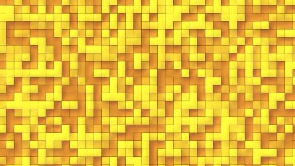 Żółty animowane tło z edytowalnych prostokąty z gradientu kolorów z efektem cienia i objętości - Materiał filmowy, wideo