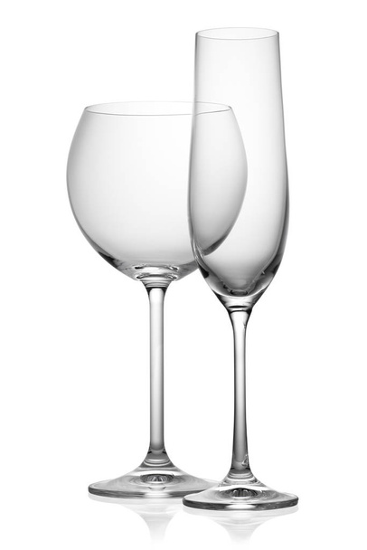 Two wineglasses isolated - Photo, Image