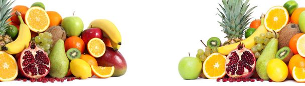 Φρέσκα ανάμεικτα φρούτα βάθους δύο πλευρά - Φωτογραφία, εικόνα