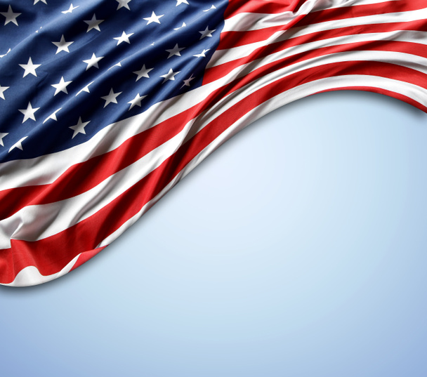 Американський прапор на блакитному - Фото, зображення