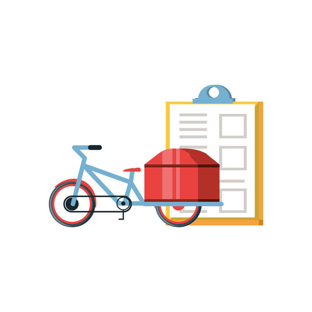 велосипед для логістичного обслуговування з буфера
 - Вектор, зображення