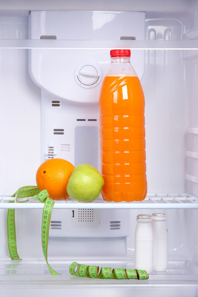 Open refrigerator with diet food - Foto, Bild