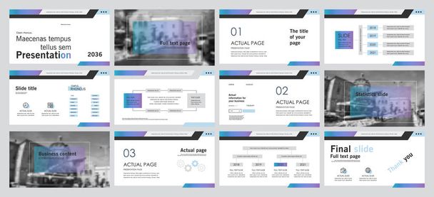 This template is the best as a business presentation, used in marketing and advertising, flyer and banner, the annual report. Elements on a dark grey background - Vector, Image