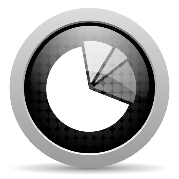 diagram black circle web glossy icon - Valokuva, kuva