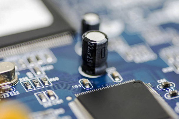 microchips on a board - Foto, imagen