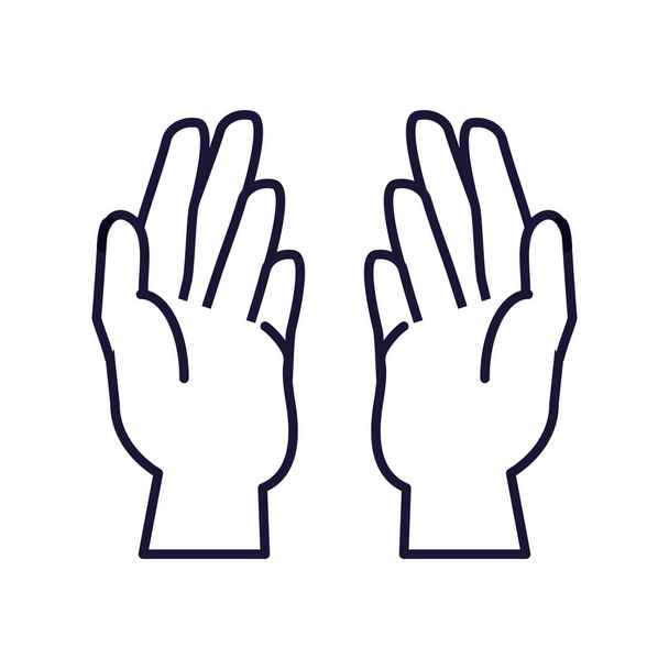 Hände menschliche Ikone - Vektor, Bild