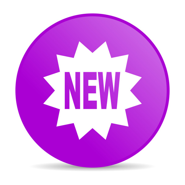 new violet circle web glossy icon - Фото, зображення
