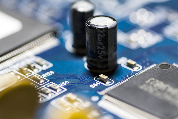 microchips on a board - Foto, Imagen