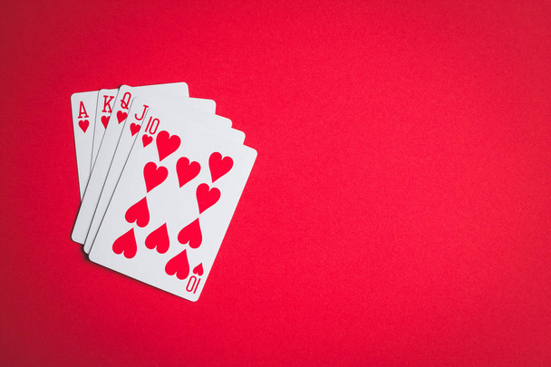 Poker cards. Royal flush. - Photo, image