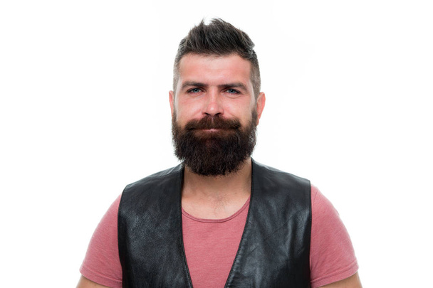 Personal care. Male barber care. upset man hipster. Mature hipster with beard. Bearded man. Hair and beard care. brutal caucasian hipster with moustache. Facial care. Young and brutal - Foto, immagini