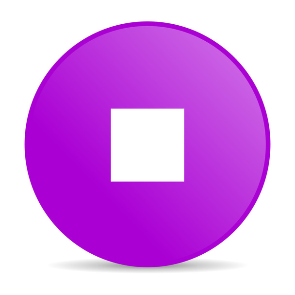 stop violet circle web glossy icon - Foto, immagini