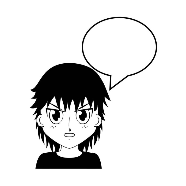 лицо аниме
 - Вектор,изображение