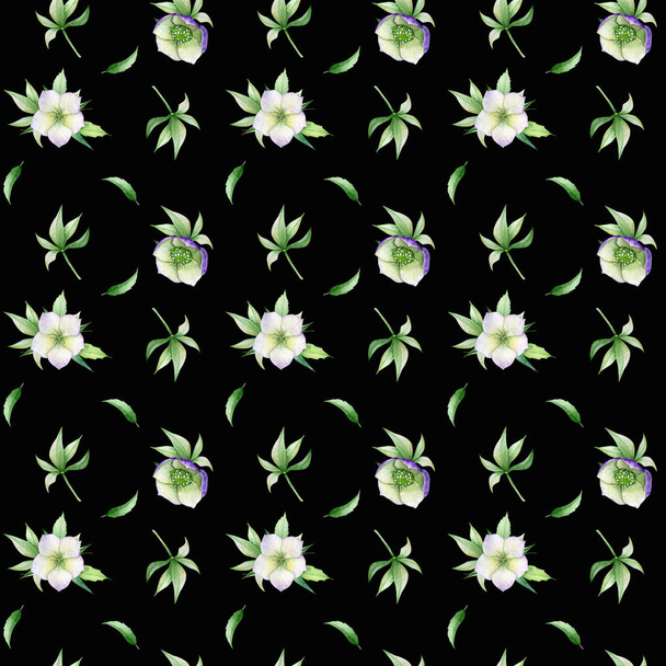 Seamless pattern of sprign flowers - Photo, Image