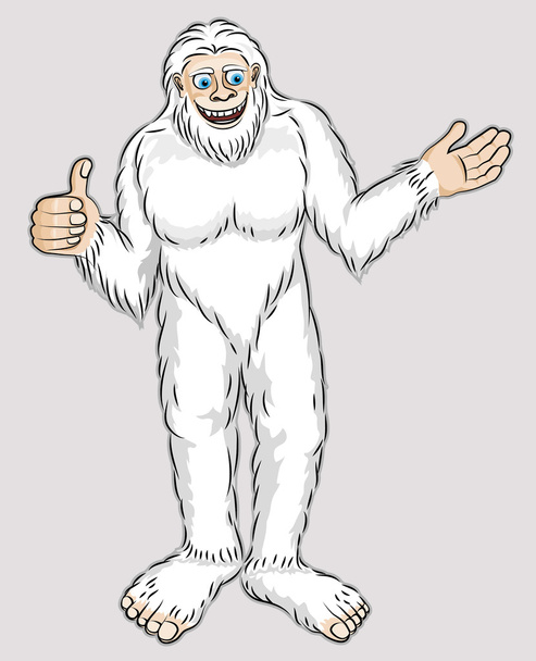 Yeti-amistoso-nieve-hombre - Vector, imagen