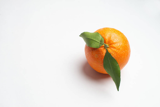 Fresh oranges from the garden isolated white background - Photo, Image