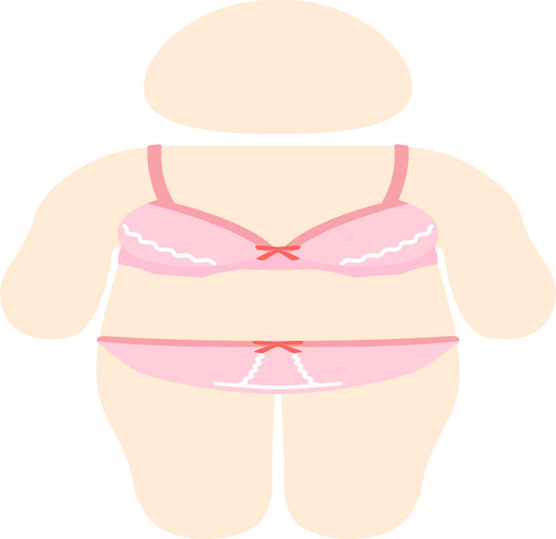 Силует азіатські жінки в нижній білизні схуднути - Вектор, зображення
