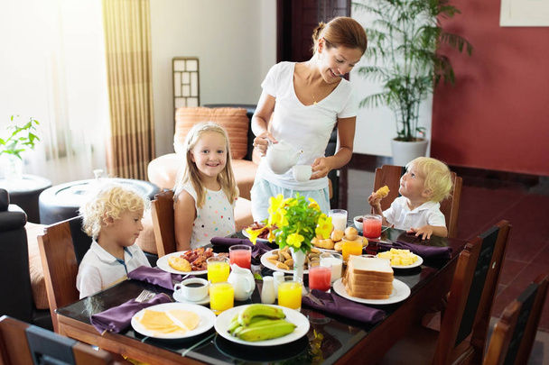Healthy family breakfast for mother and kids. - Photo, Image