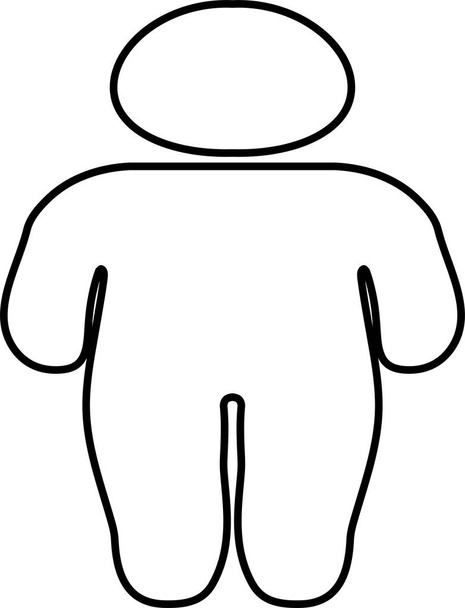 Persona nera profilo che sta perdendo peso
 - Vettoriali, immagini