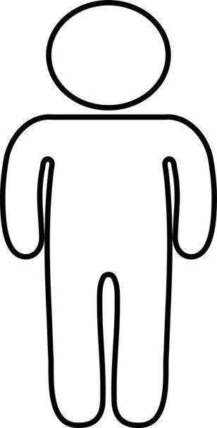 Fekete személy vázlat, aki fogyás - Vektor, kép