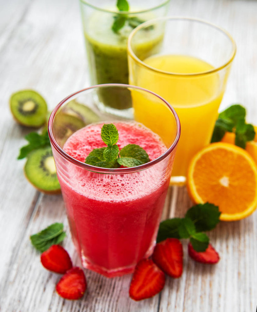 Zdravé ovocné smoothies - Fotografie, Obrázek