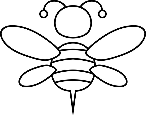 Esboço de abelha bonito
 - Vetor, Imagem