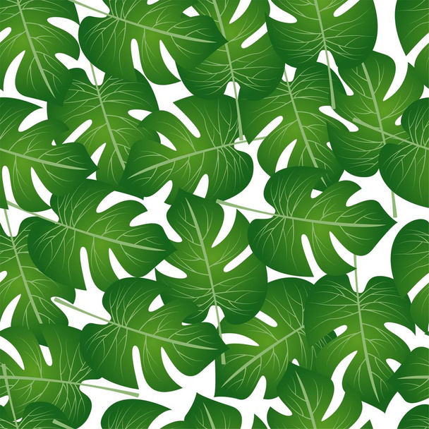 pattern of palm leaves - Vector, Image