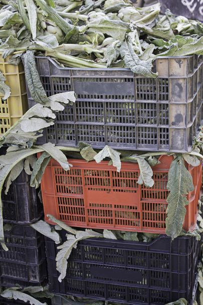 Овощи в пластиковых коробках
 - Фото, изображение