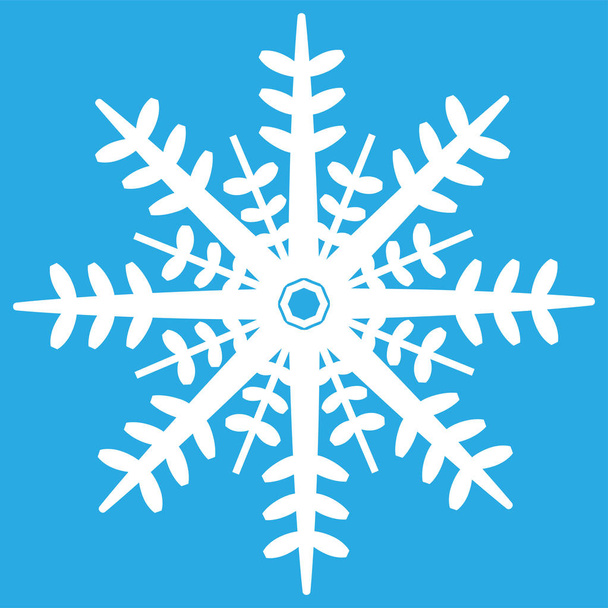 Bílý krystal sníh silueta - Vektor, obrázek
