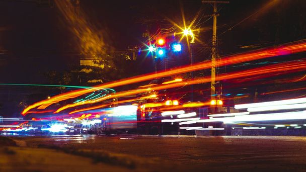 Car Lighting in street city - Photo, Image