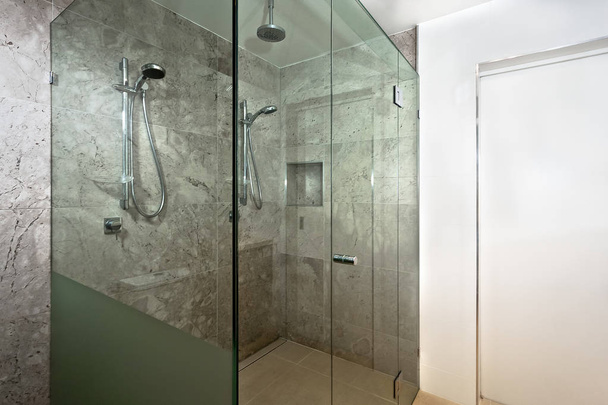 Luxury bathroom shower area of modern house or hotel  - Фото, зображення