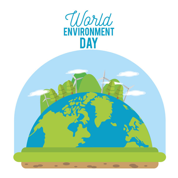 Παγκόσμια Ημέρα Περιβάλλοντος - Διάνυσμα, εικόνα